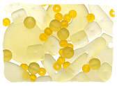 Yellow Recycled & Matte Glass Beads