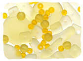 Yellow Tumbled & Matte Glass Beads