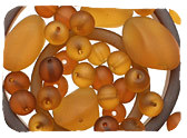 Brown Tumbled & Matte Glass Beads
